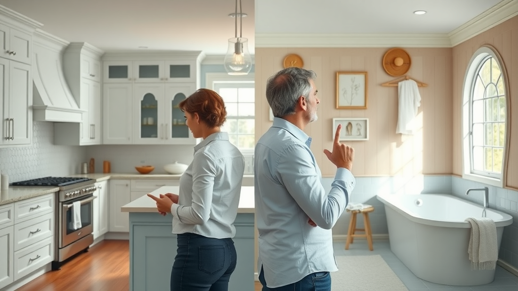 elegant kitchen vs bathroom remodel side-by-side comparison for Lafayette homeowners debating affordable kitchen remodel lafayette projects