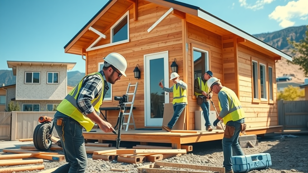 Active construction of a modern ADU in Lafayette CA, illustrating new building guidelines