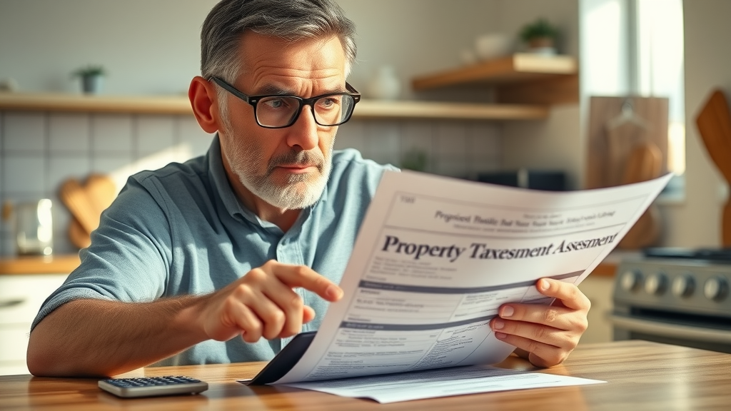 Homeowner reviewing property tax documents related to ADU addition in Lafayette CA