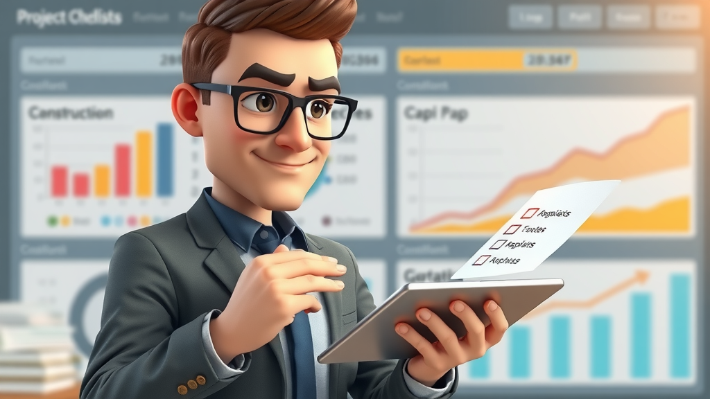 Project manager organizing digital ADU permitting checklist to streamline California permit process