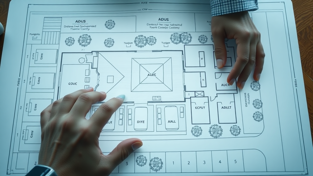 overview blueprint showing types of ADUs and zoning classifications on Lafayette residential property