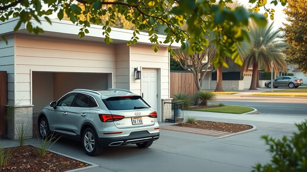 modern ADU in Lafayette with required parking space, showing compliance with parking regulations